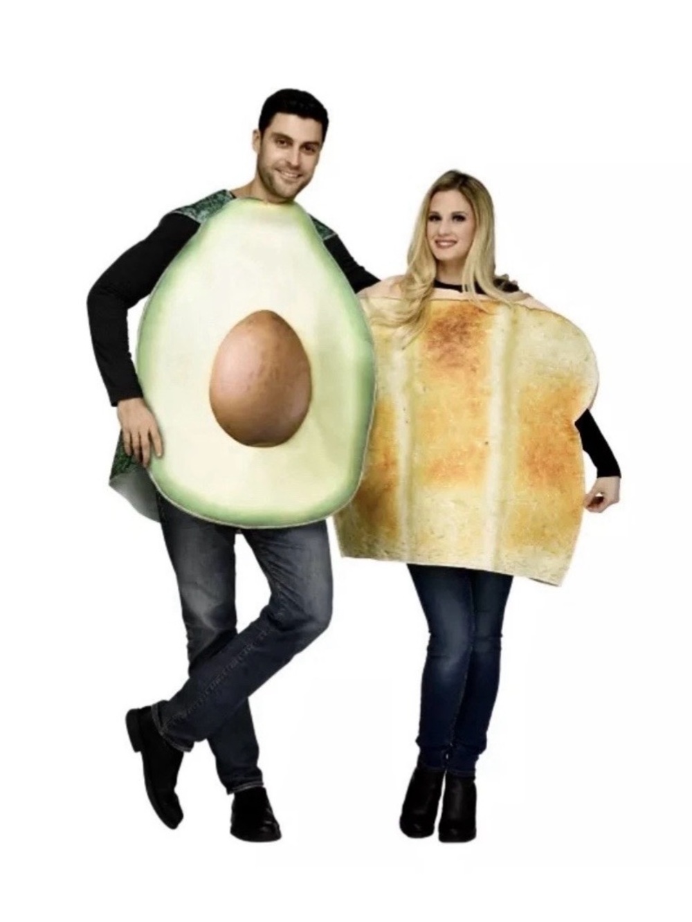 Adult Avocado And Toast Couples Halloween Costume One Size Fits XS-XL